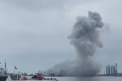 DSU, în urma exploziei dronei din Constanța: Activitățile de evacuare au fost suspendate.