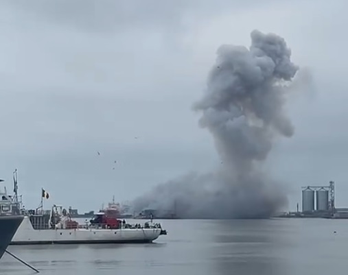 DSU in urma exploziei dronei din Constanta Activitatile de evacuare au fost suspendate