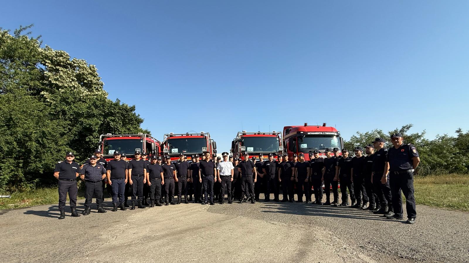 IGSU 40 de pompieri romani si mai multe masini de pompieri vor participa la combaterea incendiilor de vegetatie in Franta