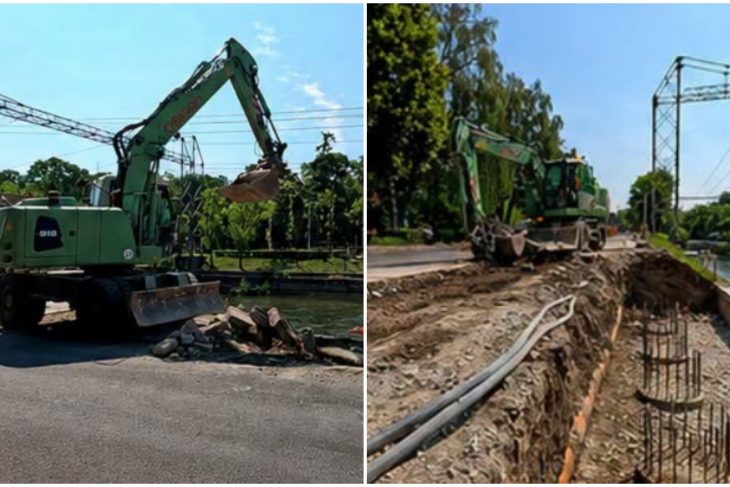 Podul Garibaldi prinde contur Lucrarile la podul provizoriu au ajuns la 30 iar santierul principal va incepe in toamna Anuntul facut de Primaria Cluj Napoca