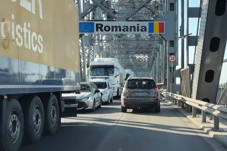 Soferii se feresc de aglomeratie la Podul Giurgiu Ruse Plata online va fi disponibila din 15 iunie