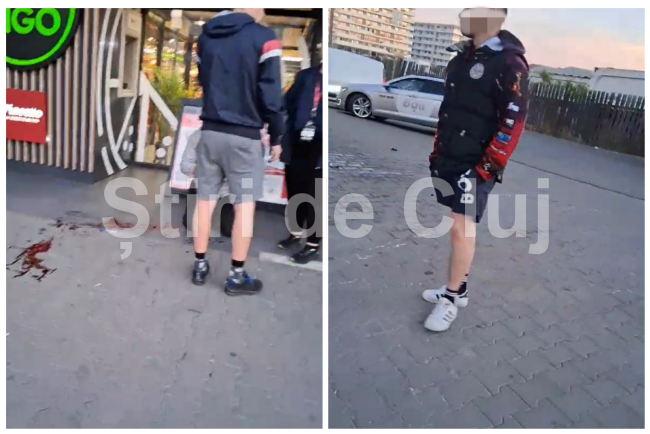 exclusiv video paznicul unui magazin din cluj atacat si lasat intr o balta de sange dupa ce a oprit un furt angajatele curajoase au intervenit