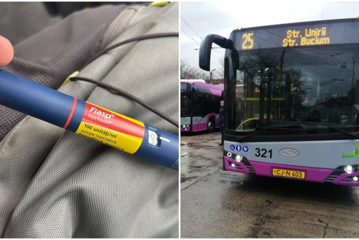 gest impresionant intr un autobuz din cluj un calator a gasit o seringa cu insulina si a facut tot ce i a stat in putinta pentru a o returna proprietarului am sunat la 112