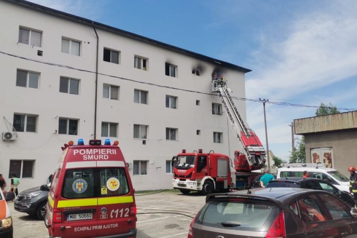 incendiu intr o garsoniera in orasul bals