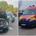 Accident pe strada Campul Painii din Cluj Napoca Un barbat a fost internat la spital dupa o coliziune intre doua masini