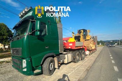 Culmea depășirii tonajului la Cluj! Un vehicul supraponderal de 16 tone, cu lățimea cu 30% mai mare, nu avea nici măcar asigurare RCA! Amenda a fost pe măsură.