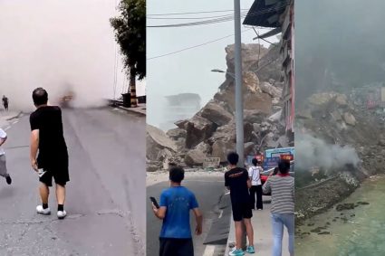Groază într-un oraș din China: întregi blocuri înghițite de o alunecare de teren. Peste 1.000 de locuitori evacuați.