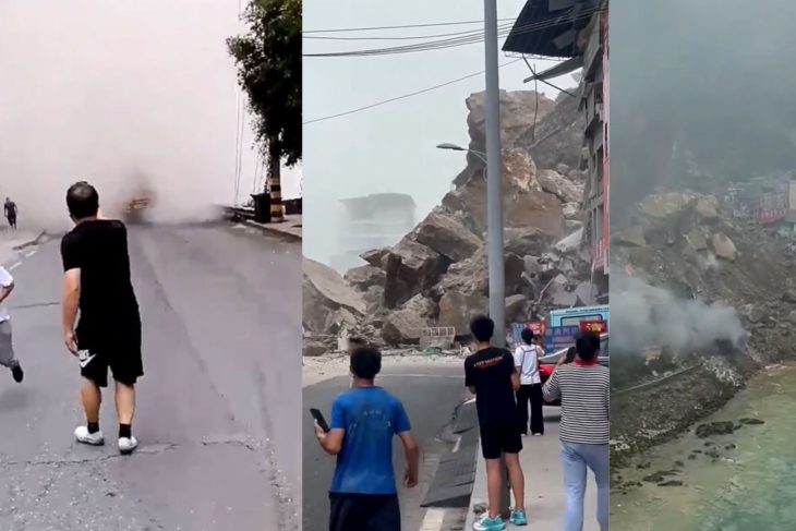 Groaza intr un oras din China intregi blocuri inghitite de o alunecare de teren Peste 1000 de locuitori evacuati