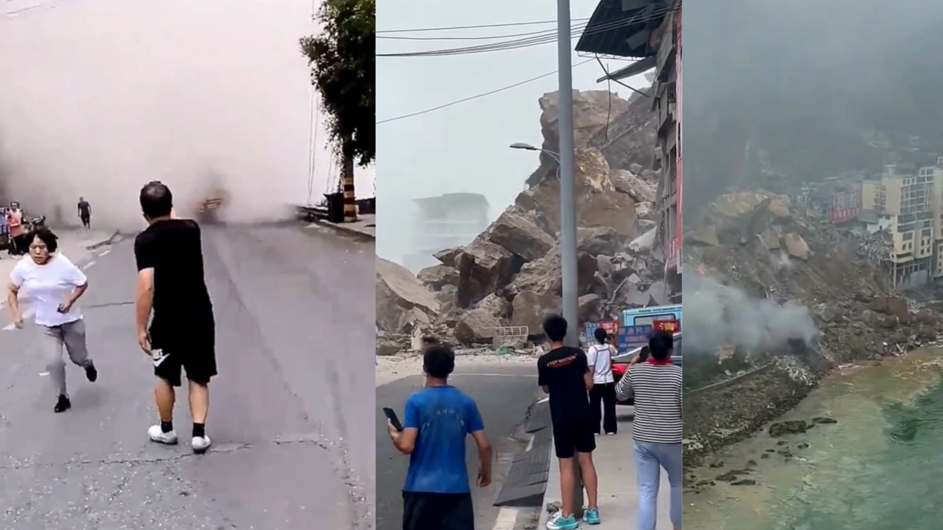 Groaza intr un oras din China intregi blocuri inghitite de o alunecare de teren Peste 1000 de locuitori evacuati