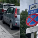 VIDEO Un stand de taxi din Cluj blocat de masini personale soferii sunt obligati sa opreasca pe trecerea de pietoni pentru a lucra