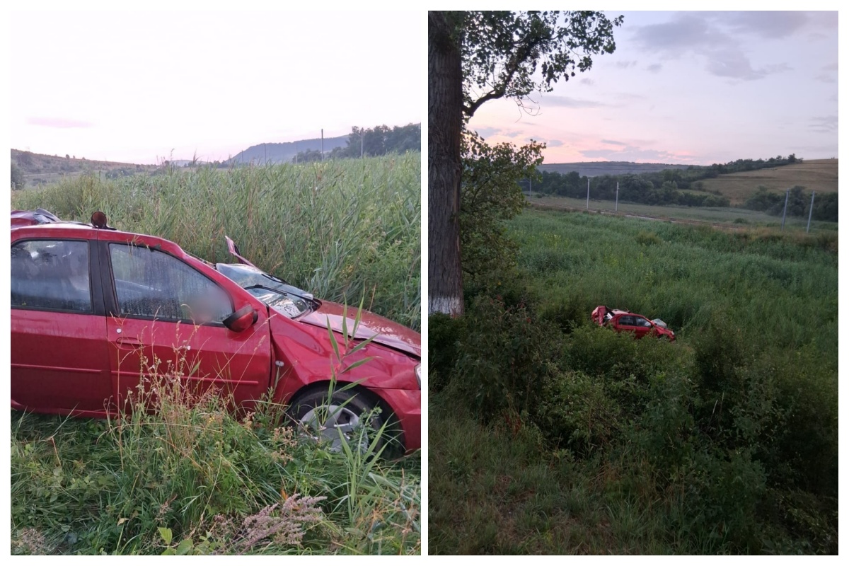 accident grav in cluj un sofer a aterizat inexplicabil cu masina in mijlocul unui camp si a ramas incarcerat