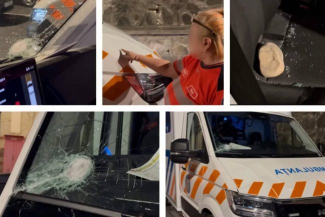 Ambulanta atacata cu topoare pietre si bate la Cluj Motivul Pe TikTok circula zvonuri ca ar fura copii Soferul grav ranit si operat de medici