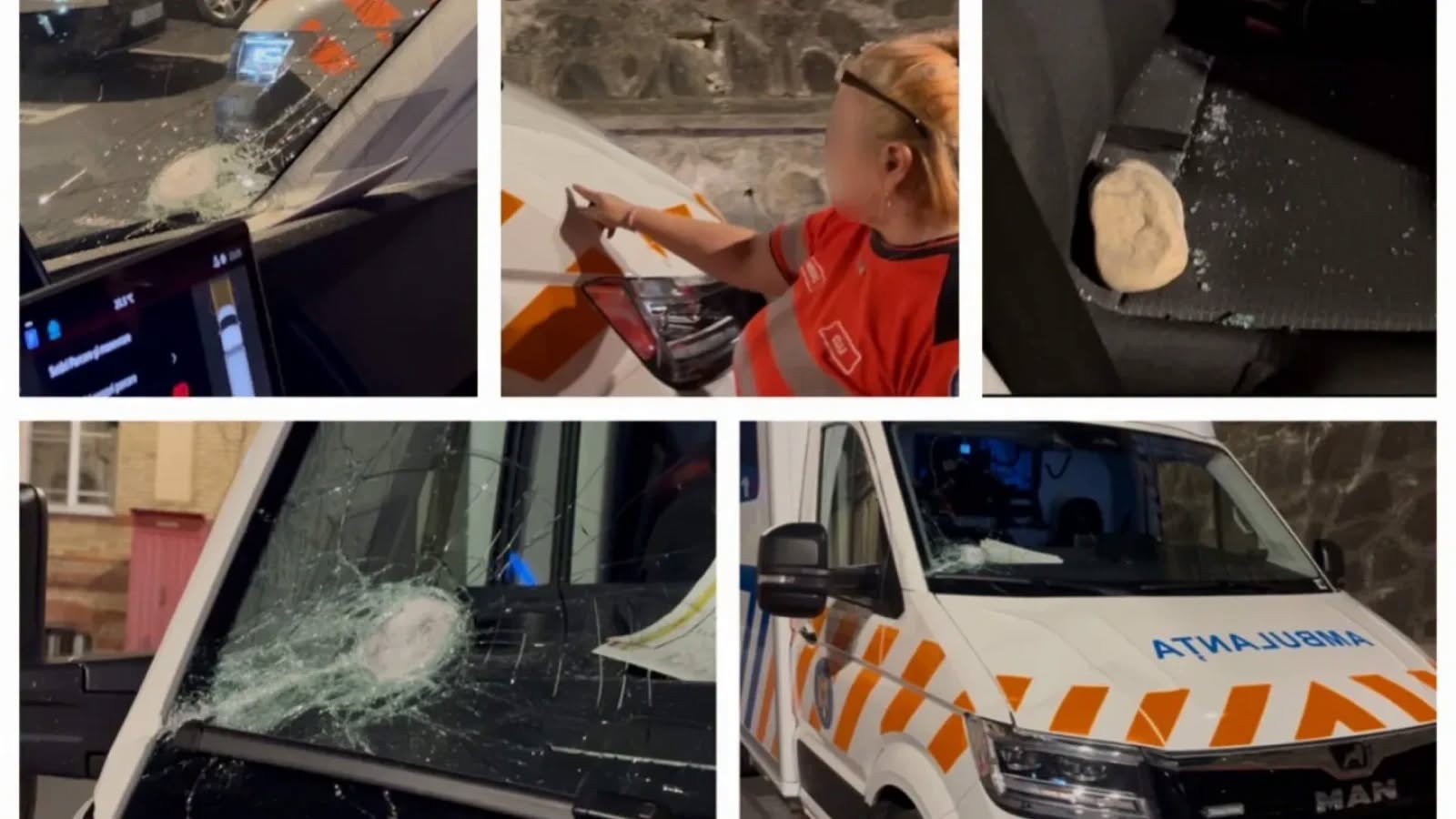 Ambulanta atacata cu topoare pietre si bate la Cluj Motivul Pe TikTok circula zvonuri ca ar fura copii Soferul grav ranit si operat de medici
