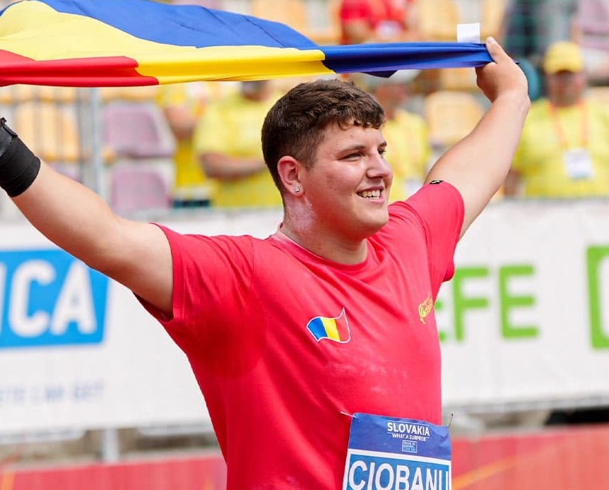 Atletul roman Stefan Ciobanu pe locul 8 in finala probei de aruncare a greutatii la Campionatul Mondial U20
