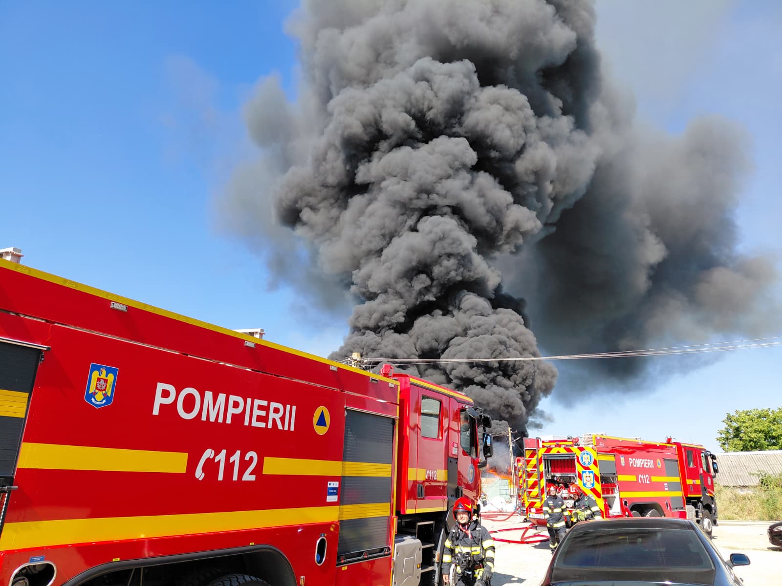 Incendiu pe Autostrada A3 Bucuresti Brasov Trafic oprit spre Brasov in apropierea Moara Vlasiei