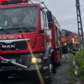 Momente de panica in Cluj O cabana din lemn a fost mistuita de flacari Pompierii au intervenit pentru a stinge incendiul