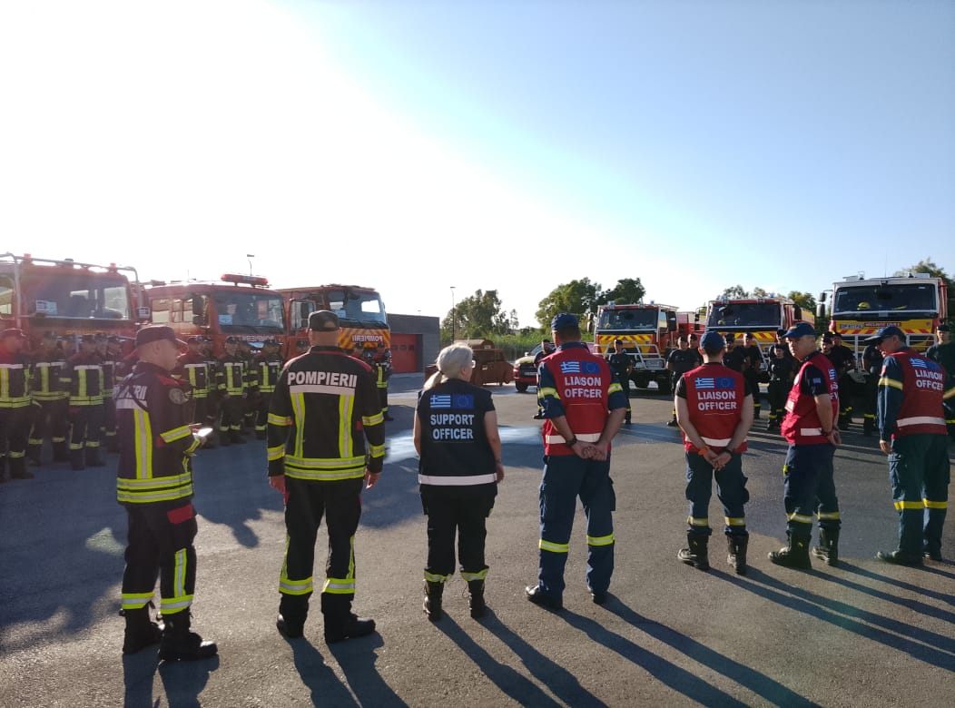 Pompierii romani pregatiti sa intervina in Grecia Prima zi a misiunii