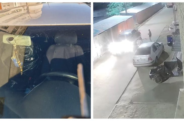 VIDEO A distrus masina familiei in miezul noptii Un tanar din Cluj s a razbunat pe tatal vitreg Risca multi ani de inchisoare