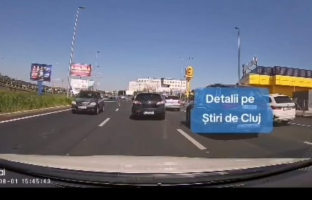 VIDEO Contrasensul pare in voga pe noul drum langa VIVO din Cluj Un sofer a confundat total directia