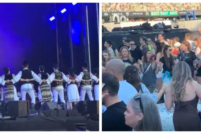 VIDEO Moment deosebit pe scena principala de la UNTOLD Festivalierii au creat o hora romaneasca