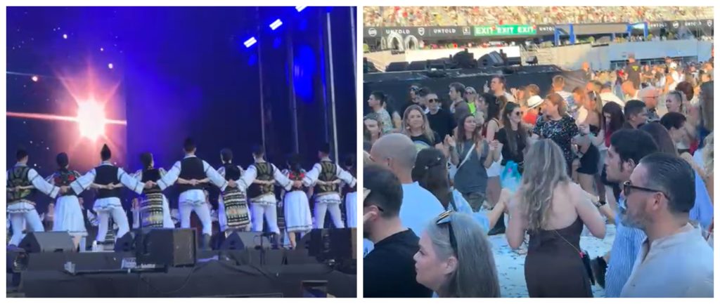 VIDEO Moment deosebit pe scena principala de la UNTOLD Festivalierii au creat o hora romaneasca