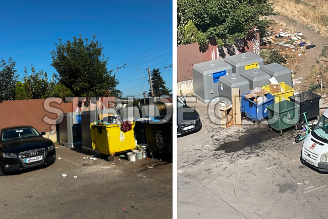 VIDEO Probleme cu continuele de gunoi lang un bloc din Cluj Deseurile sunt raspandite pe locurile de parcare Trebuie golite mai des