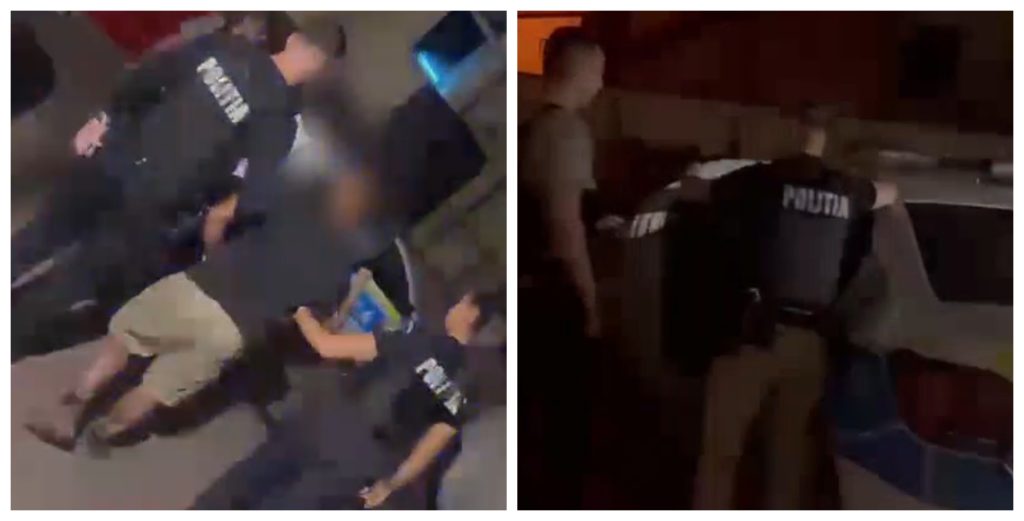 VIDEO Scene socante in Cluj Napoca Doi barbati au amenintat trecatorii si au vandalizat un autoturism Politia i a retinut pe cei doi