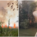 incendiu devastator in delta dunarii riscul de extindere catre fondul forestier este ridicat arafat interventia pe apa este esentiala