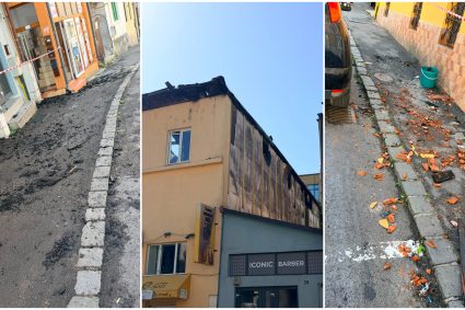 VIDEO: A fost distrusă în totalitate celebra pensiune din Hașdeu, Cluj, care a ars noaptea trecută: Focul s-a extins de la Pensiunea Paco la casele din vecinătate.