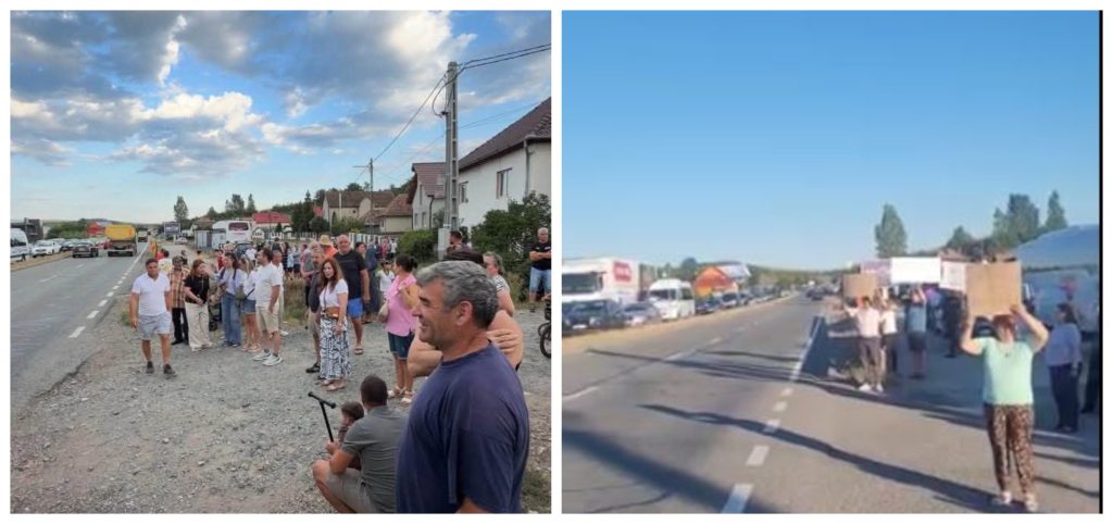 video un nou val de proteste pe dn1 in cluj trafic blocat si cozi uriase de masini spre cluj napoca