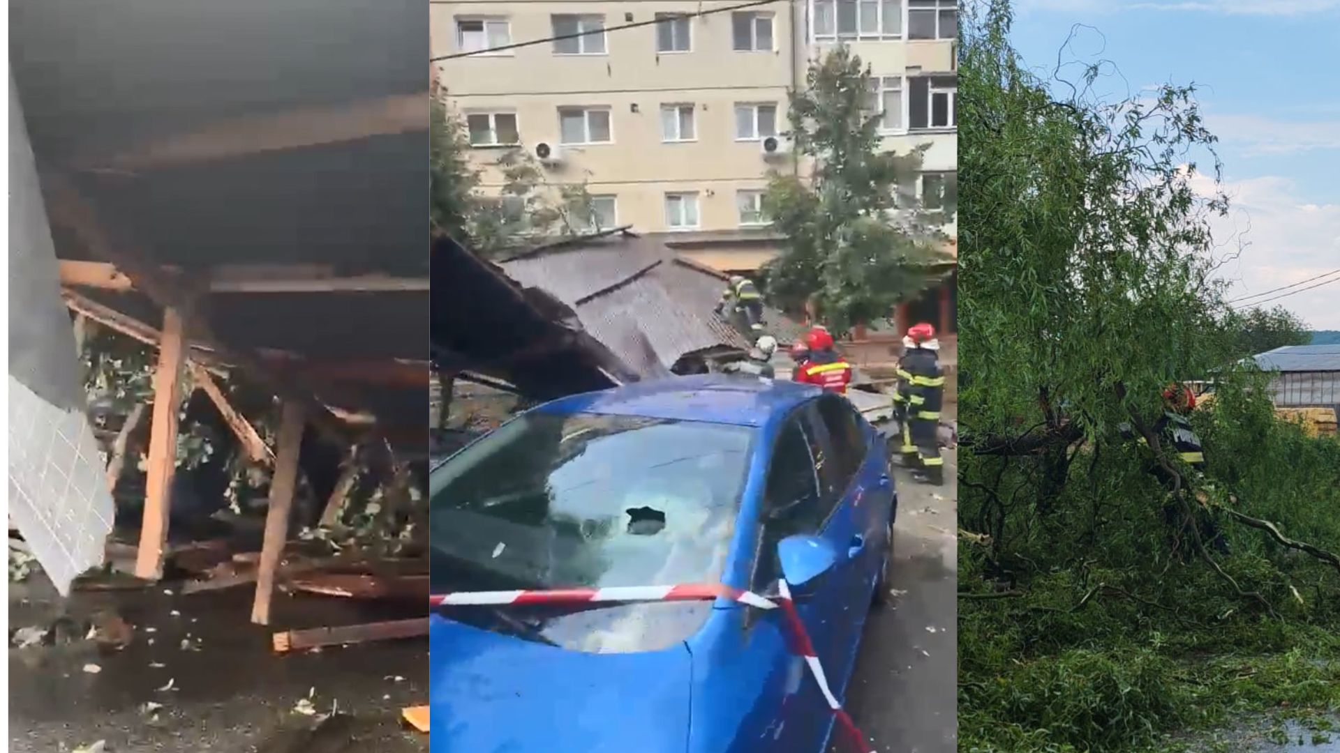 vijeliile cauzeaza distrugeri in tara acoperisul unui bloc din sibiu s a prabusit iar un copac a blocat circulatia pe un drum din arges