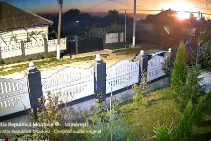Dronă prăbușită într-un oraș din Republica Moldova; explozie ulterioară