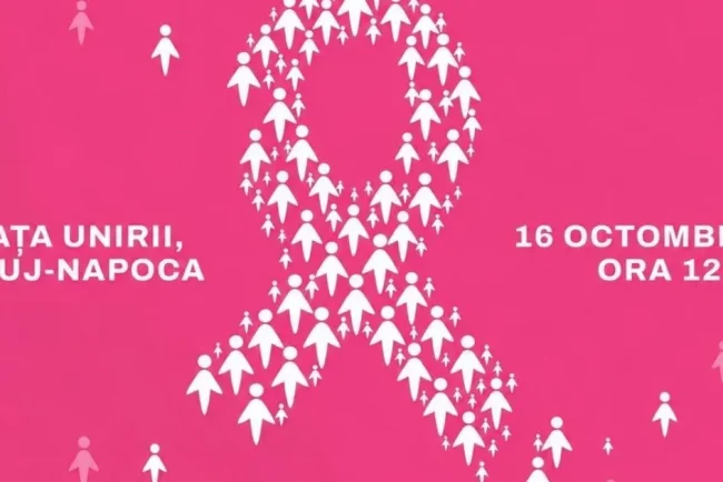 Panglică umană împotriva cancerului de sân la Cluj-Napoca: 300 de persoane așteptate
