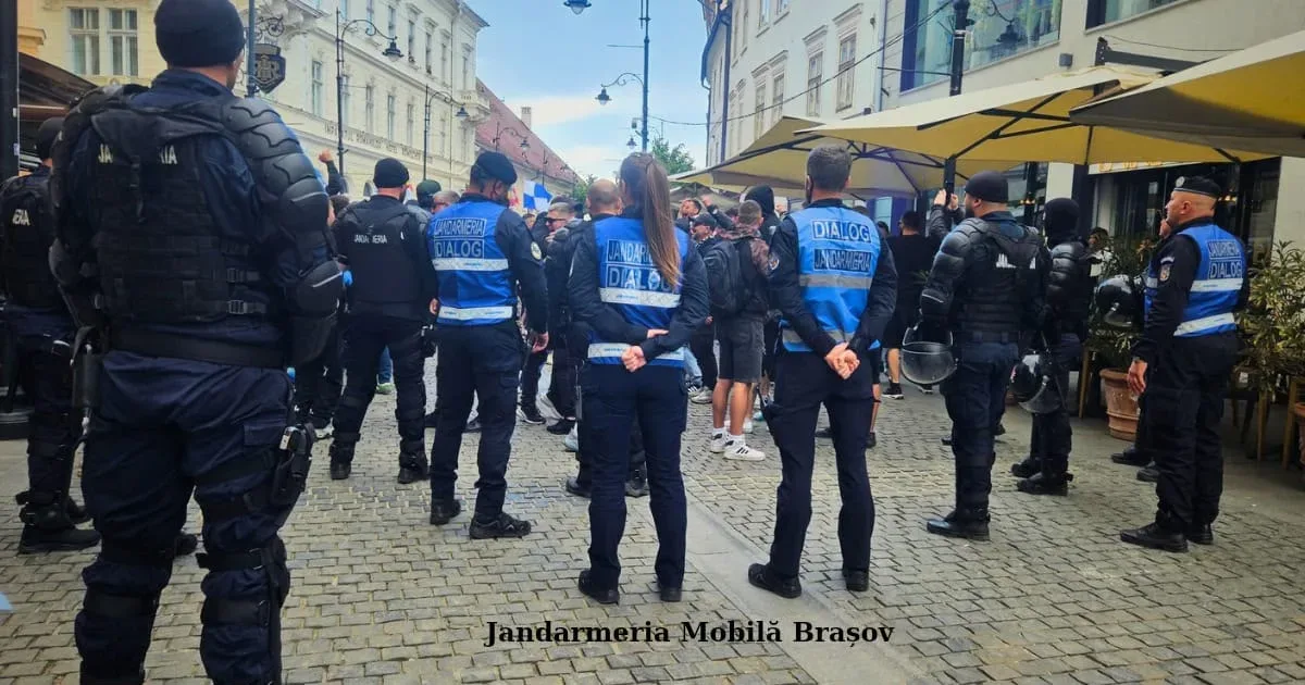 Gaze lacrimogene folosite de jandarmi la meciul Steaua-Poli Timișoara, la Sibiu